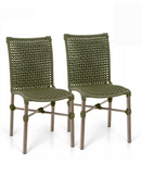 Kit com 4 Cadeiras em Aço Carbono e Corda Náutica