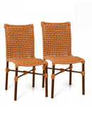 Kit com 4 Cadeiras em Aço Carbono e Corda Náutica