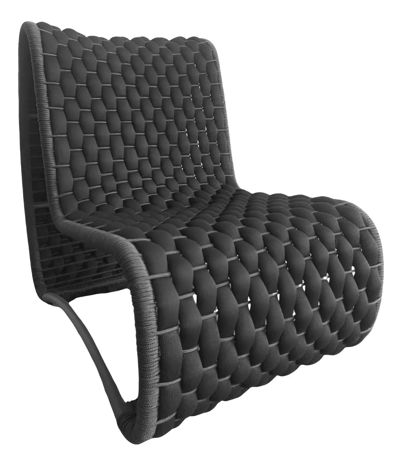 Poltrona Malibu em Alumínio e Tricô Náutico