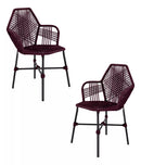 Kit 2 Cadeiras Tropicália em Corda Náutica