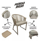 Kit 2 Poltronas Paris em Alumínio e Corda Náutica