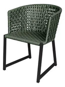 Kit com 2 Poltronas Paris e mesinha de centro em Alumínio e Corda Náutica