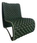 Conjunto Malibu: 2 Poltronas em Alumínio e Tricô Náutico + Mesa em Tricô Náutico