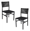 Kit 2 Cadeiras Itália em Corda Náutica