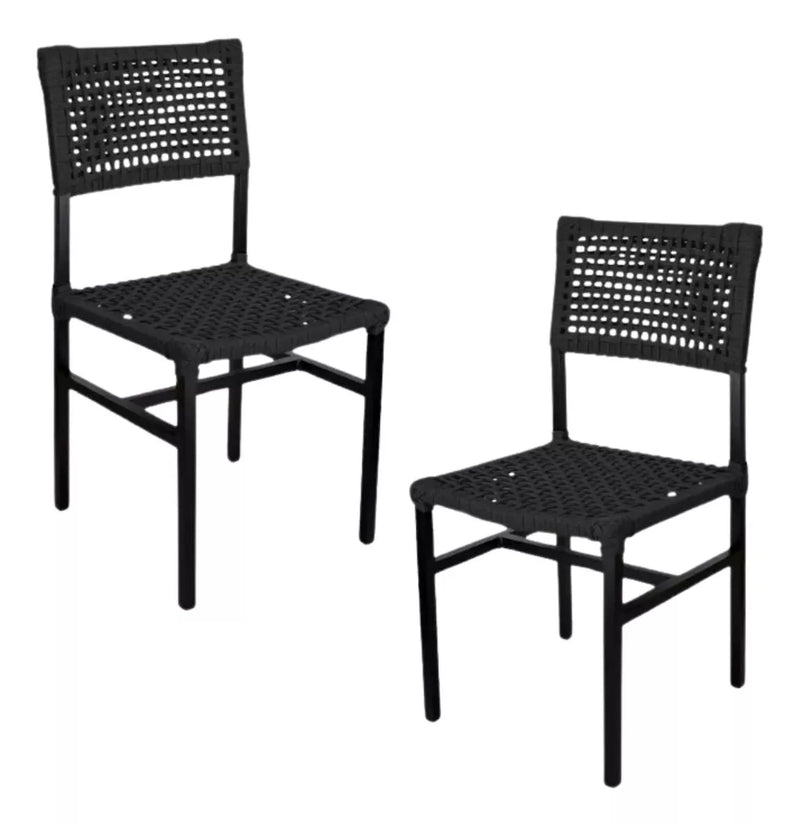 Kit 2 Cadeiras Itália em Corda Náutica