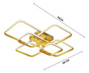 Lustre Grande Premium 70x58cm 70W Gold com controle