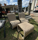 Poltrona Malibu em Alumínio e Tricô Náutico