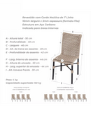 Kit com 2 Cadeiras em Aço Carbono e Corda Náutica