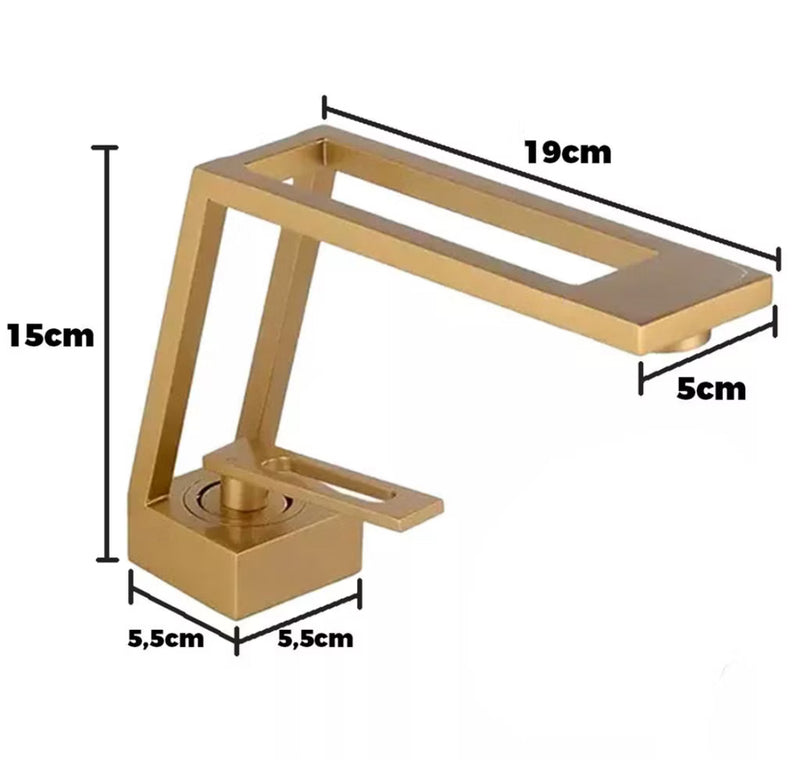 Torneira Monocomando Bica Alta Emirates Gold