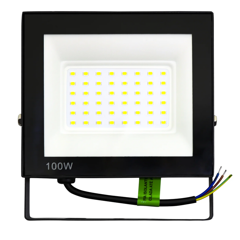 Refletor de Led 100W Bivolt ,Impermeável Luz Branca, amarela ou verde