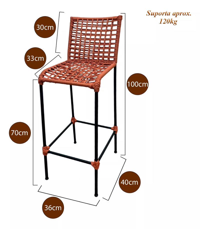 Kit com 2 Banquetas Altas Gourmet