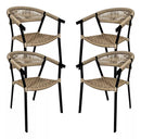 Kit 4 Cadeiras em Alumínio + Corda Náutica