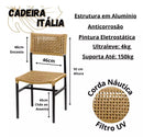 Kit 2 Cadeiras Itália em Corda Náutica