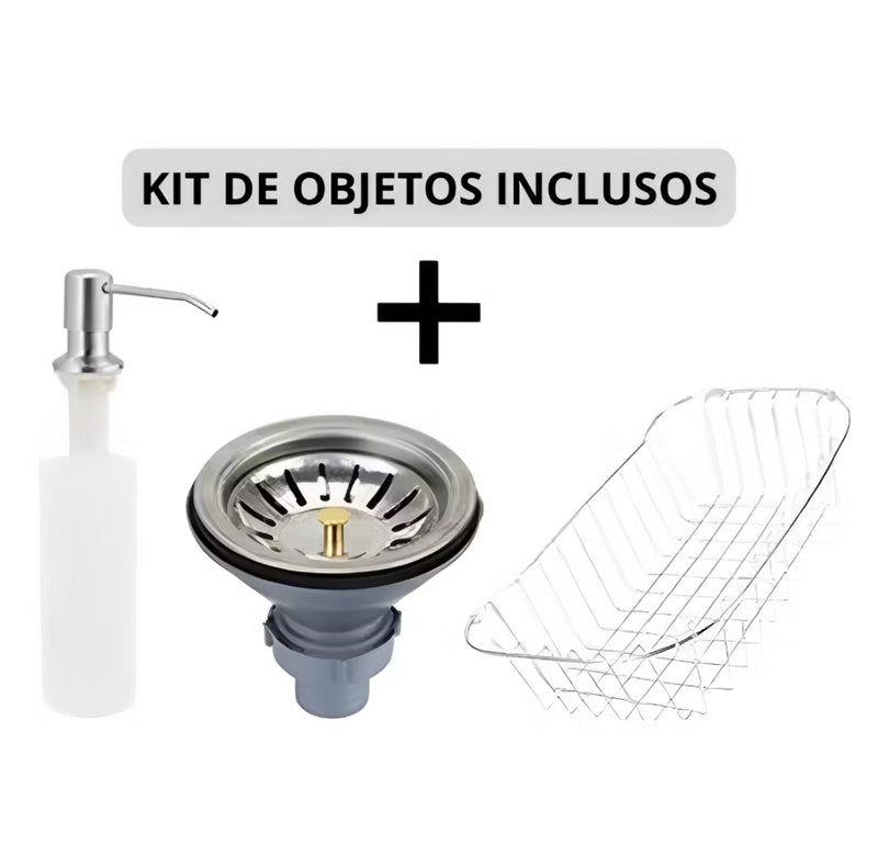 MEGAPROMOÇÃO! 4 produtos pelo preço de um! Pia Gourmet de cozinha em Aço Inox com Acessórios 50x40cm