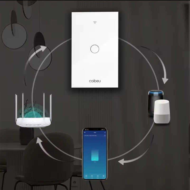 Tomadas e interruptores Wi-Fi inteligentes, Alexa e Tuya.