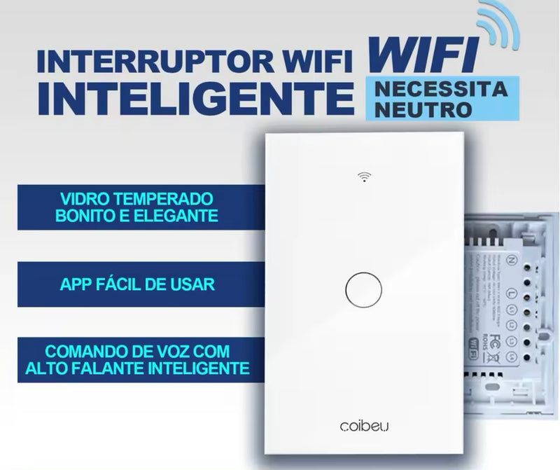 Tomadas e interruptores Wi-Fi inteligentes, Alexa e Tuya.