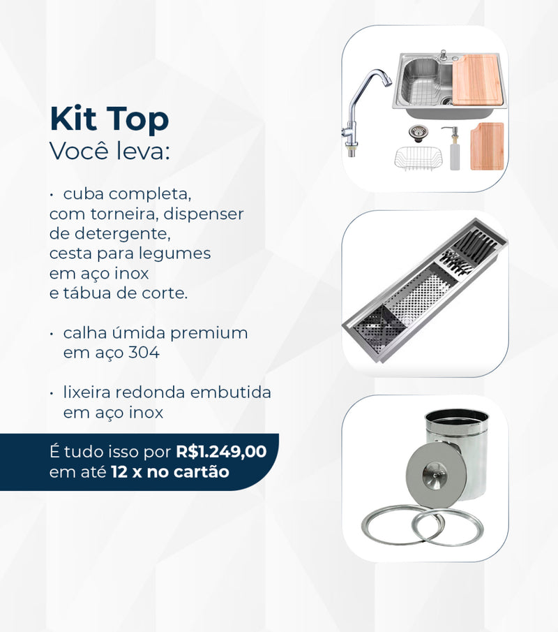 MEGAPROMOÇÃO! KIT Top para bancada de cozinha 8 Produtos pelo valor de um!