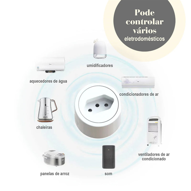 Adaptador Tomada Inteligente Wifi  App Alexa Google Assistant