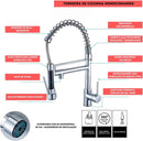 Torneira de cozinha Premium Extensível 50cm Inox