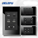 Tomadas e interruptores Premium em vidro temperado Luxo