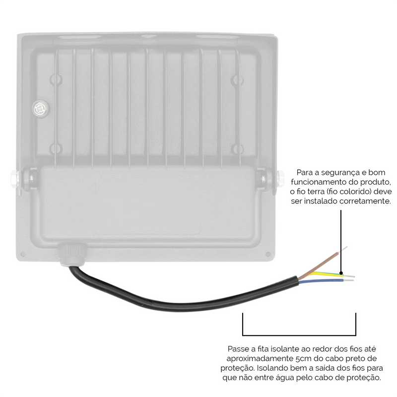 Refletor de Led 100W Bivolt ,Impermeável Luz Branca, amarela ou verde