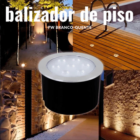 Balizador de chão em LED