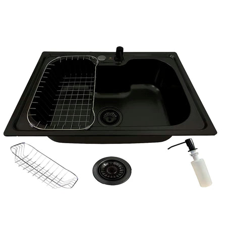 Kit Pia Black Premium (acompanha torneira gourmet e acessórios)